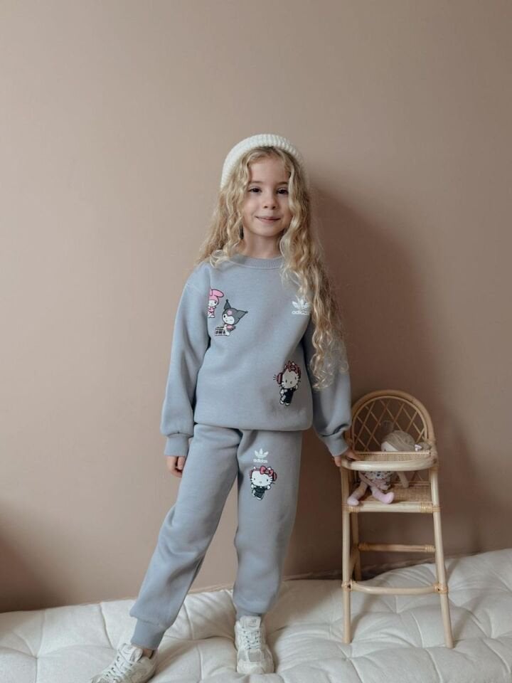 3 ip Şardonlu kuromi gri