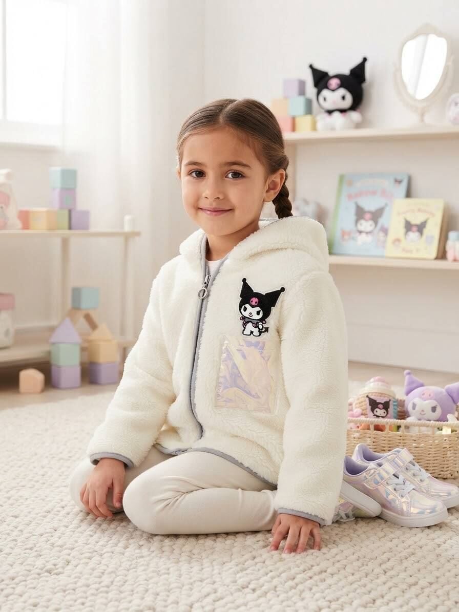 Kapüşonlu Kuromi Peluş Hırka