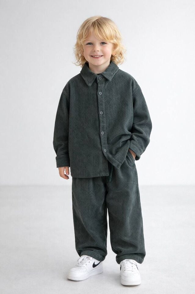 Kadife Fitilli Takım