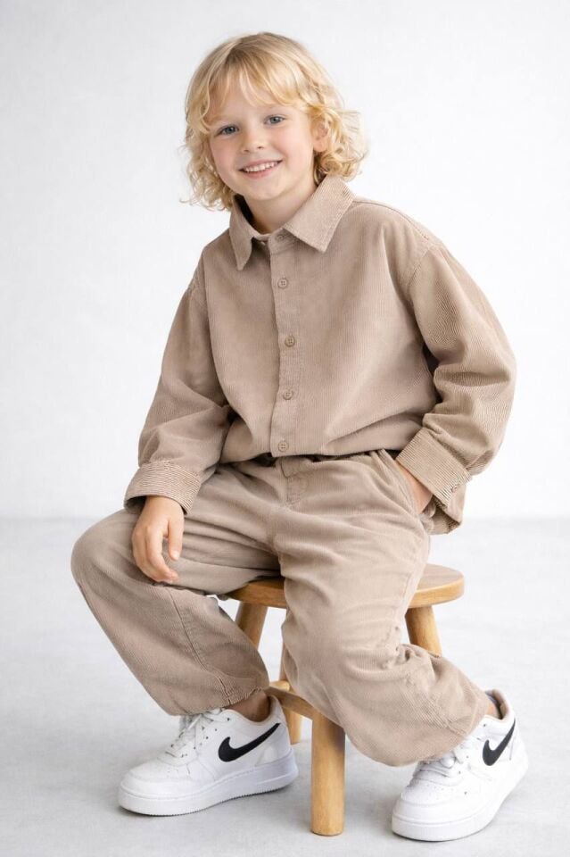 Kadife Fitilli Takım