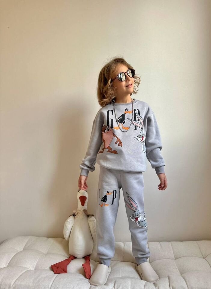 3 ip Şardonlu gri takım