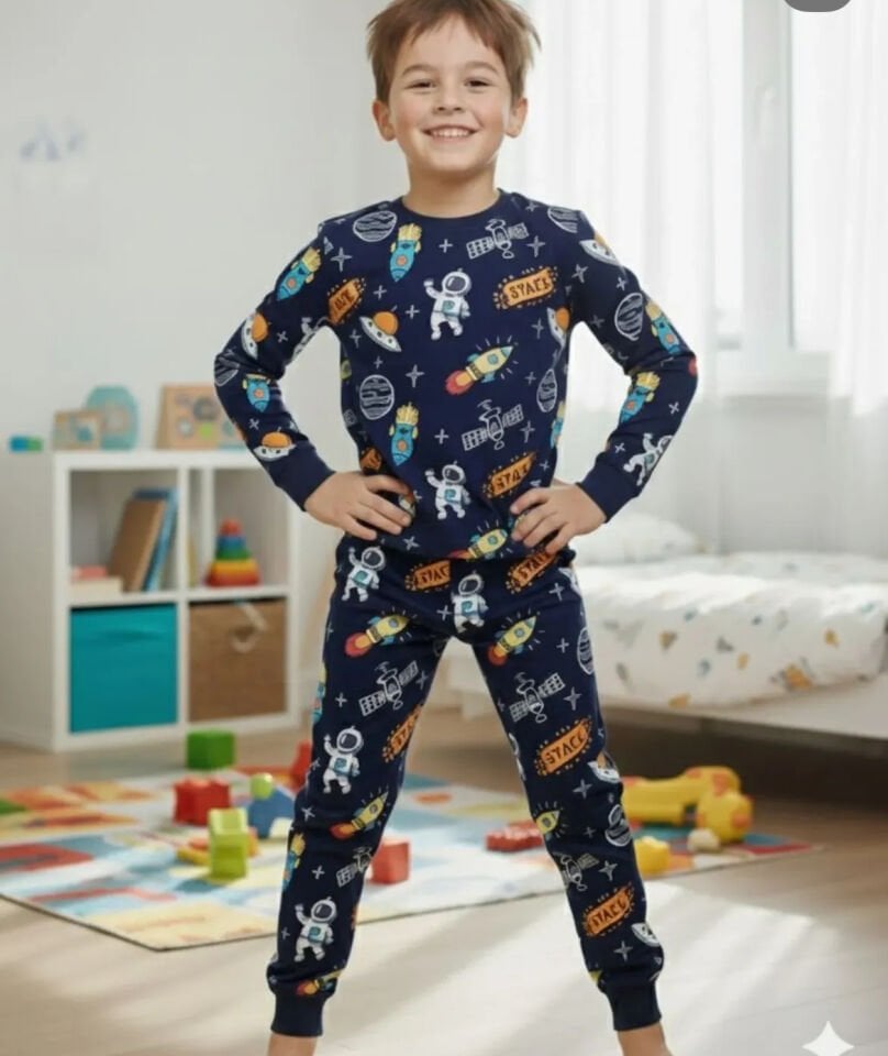 Desenli Pijama Takımı