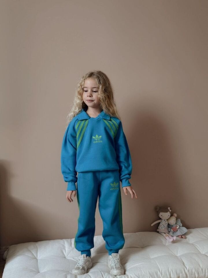 3 ip Şardonlu mavi takım 5-14 yaş