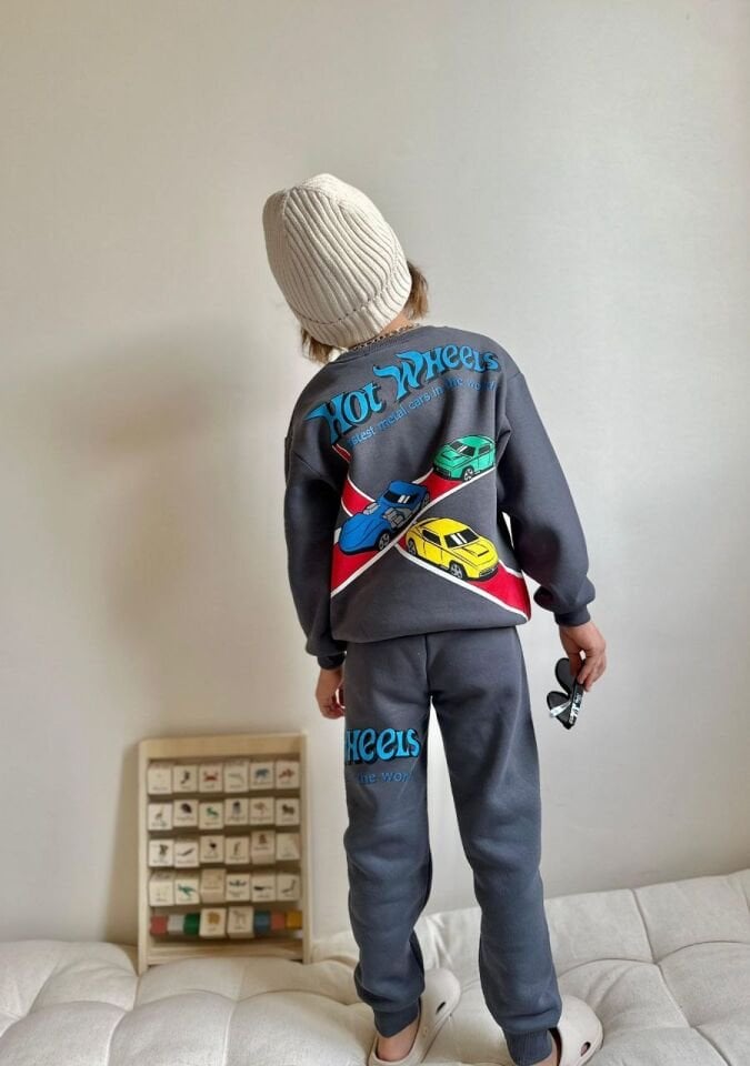 3 ip Şardonlu antrasit hot wheels takım