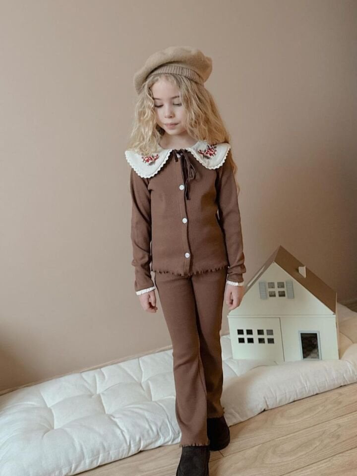 Bebe Yaka Fitilli Kumaş Taytlı Takım