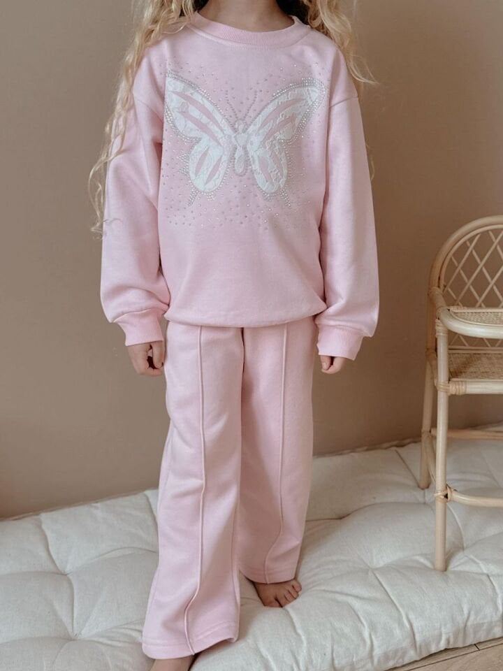 3 ip Şardonlu açık pembe takım