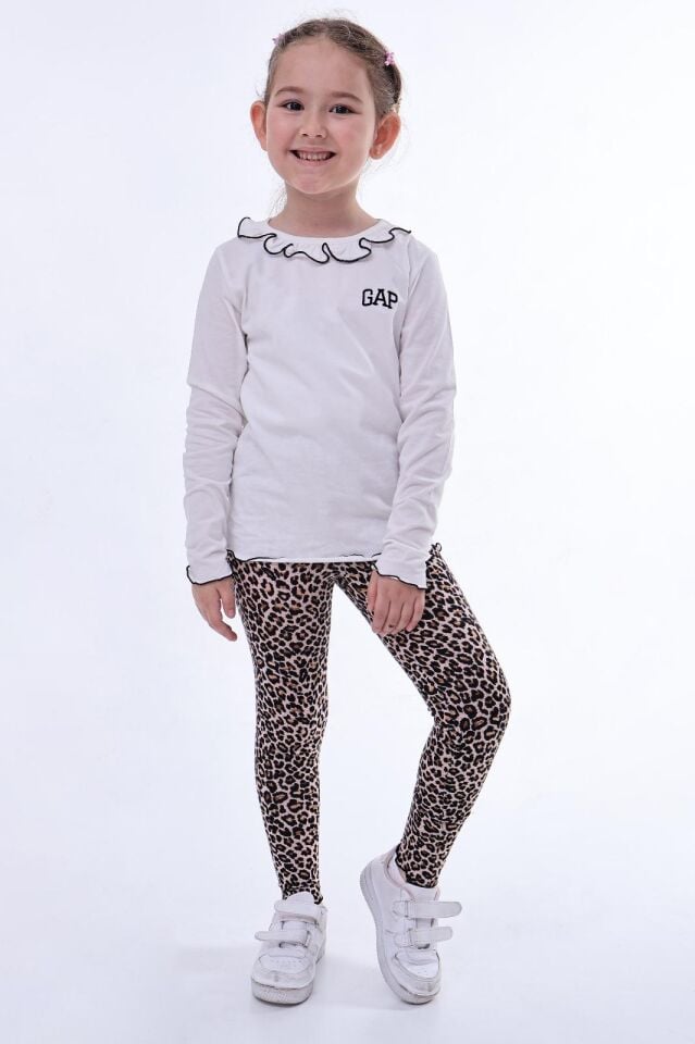2 ip Gap leopar beyaz