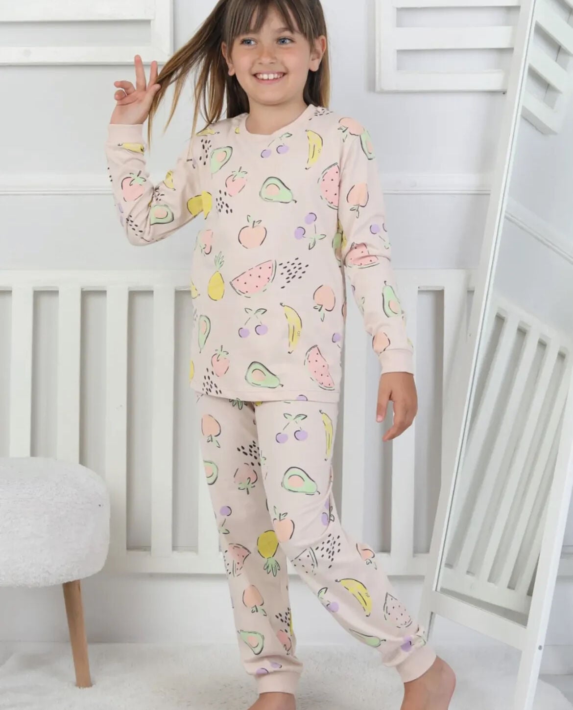 Desenli Pijama Takımı