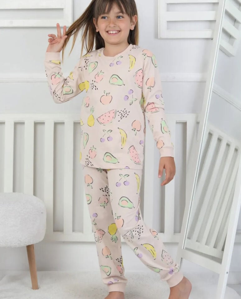 Desenli Pijama Takımı