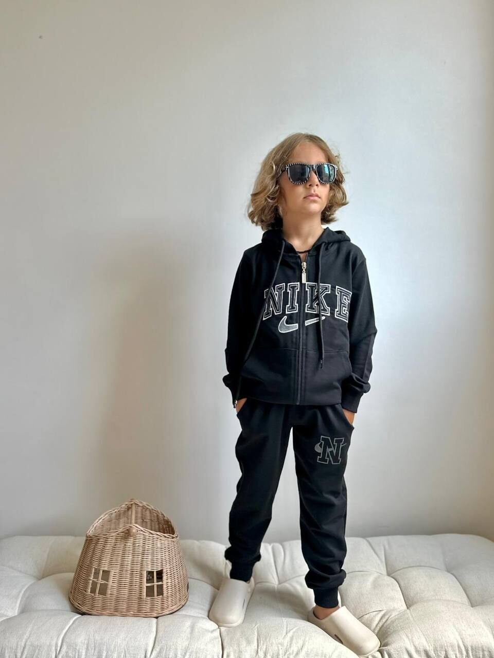 2 ip fermuarlı kapüşonlu takım (5-14 yaş)