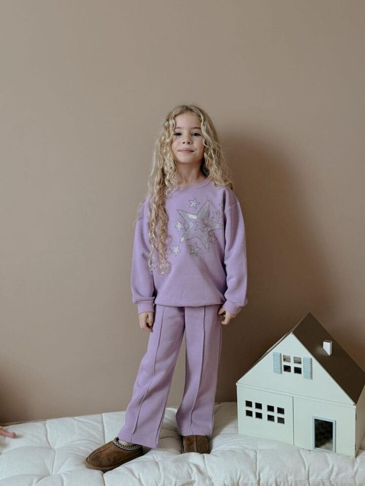 3 ip Şardonlu yıldızlı mor