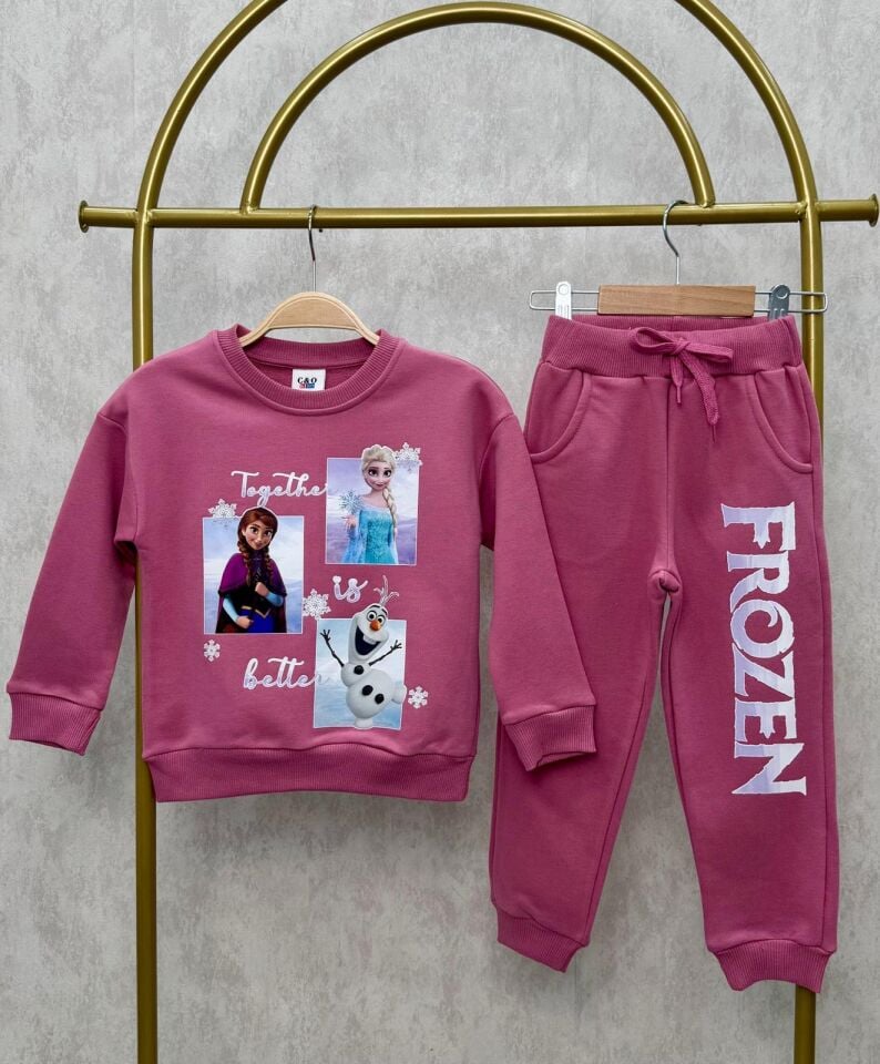 3İplik Fırçalı Kumaş Froozen Takım