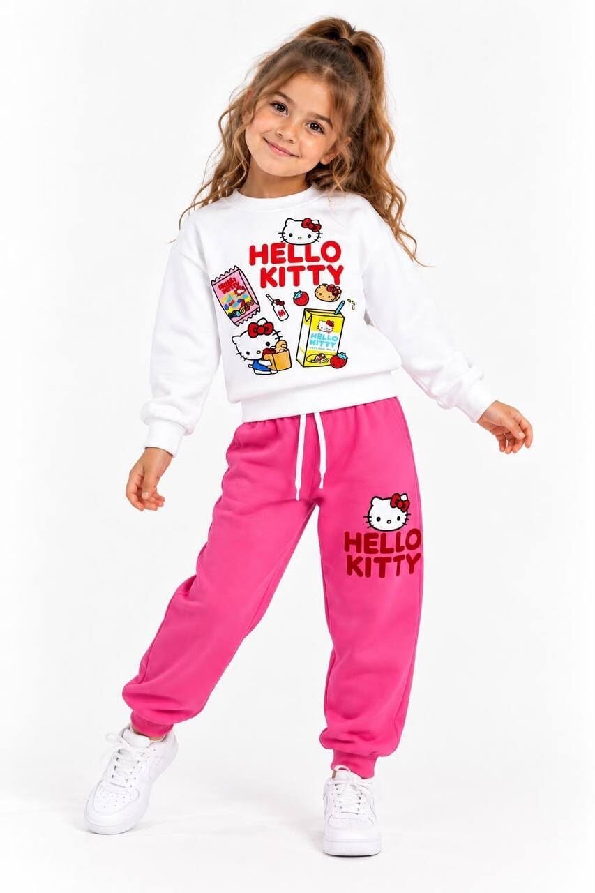 3 İplik Şardonlu Hello Kitty Takım