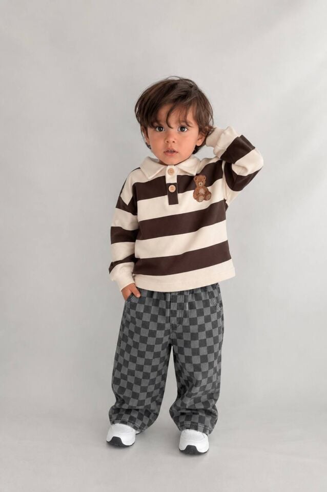 Oversize Jean pantolonlu takım