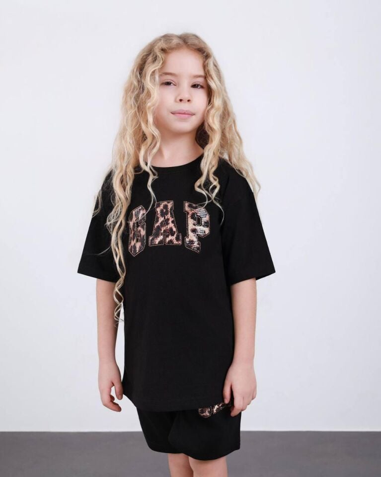 2 İplik Siyah Şortlu Takım