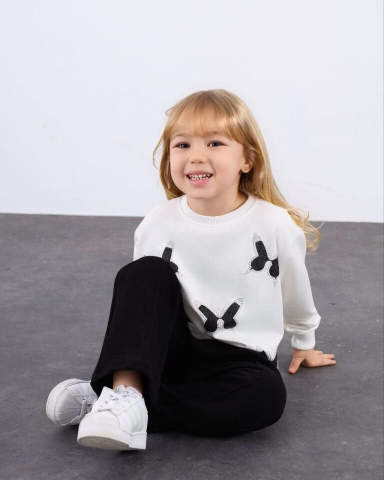 2 İplik Kelebek Desenli Takım