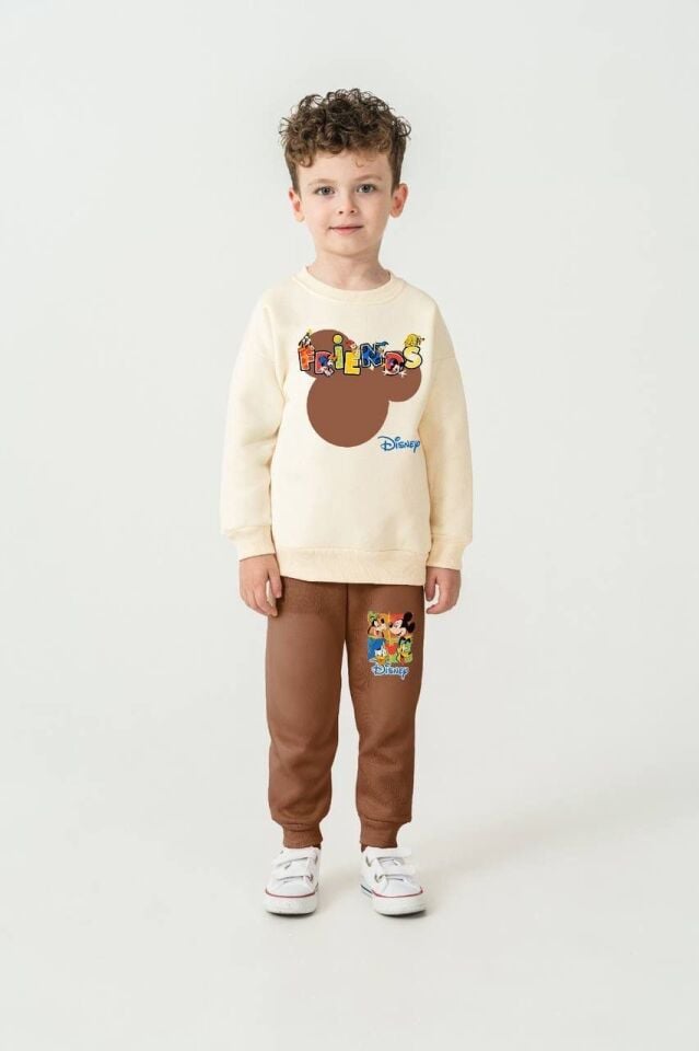 3 İplik Şardonlu Mickey Mouse Takım