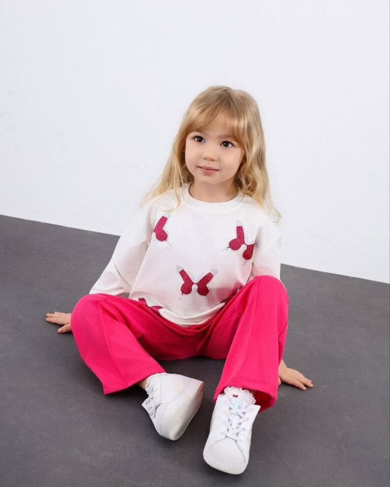 2 İplik Kelebek Desenli Takım