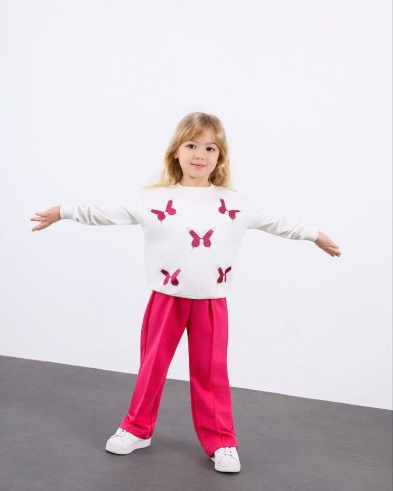 2 İplik Kelebek Desenli Takım