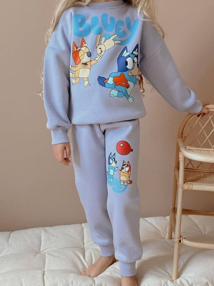 3 İplik Şardonlu Bluey Takım (Lila)