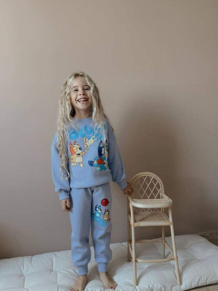 3 İplik Şardonlu Bluey Takım (Lila)