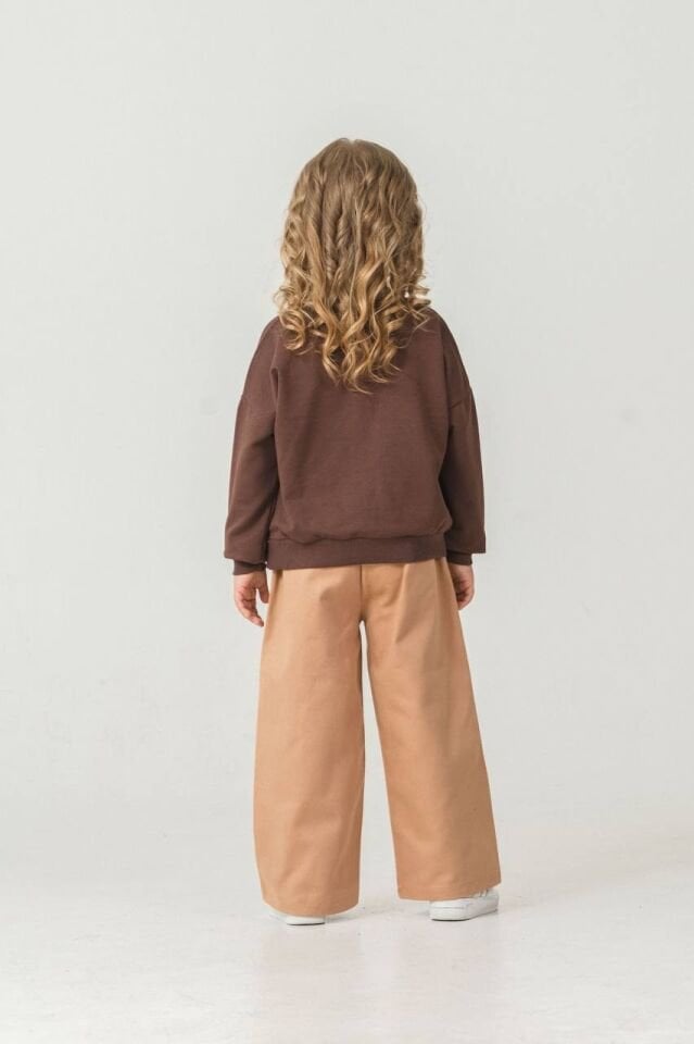 Kahve çiçekli takım