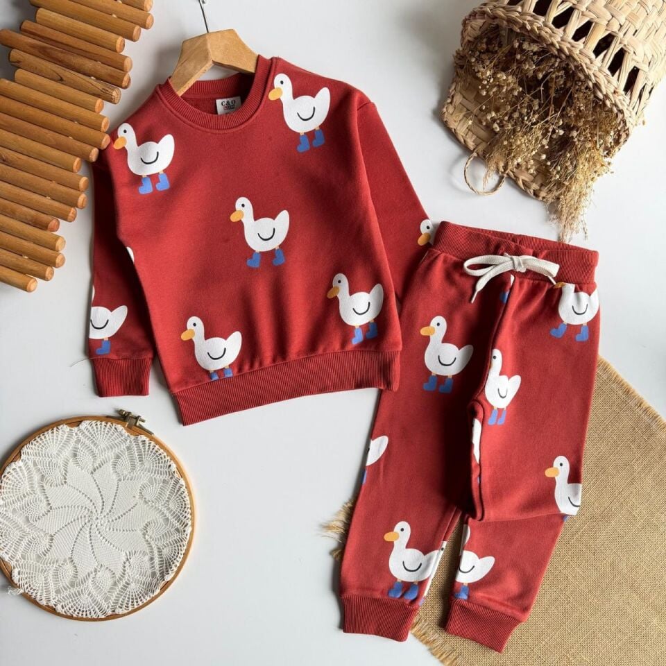 3 İplik Fırçalı Kumaş Duck Takım
