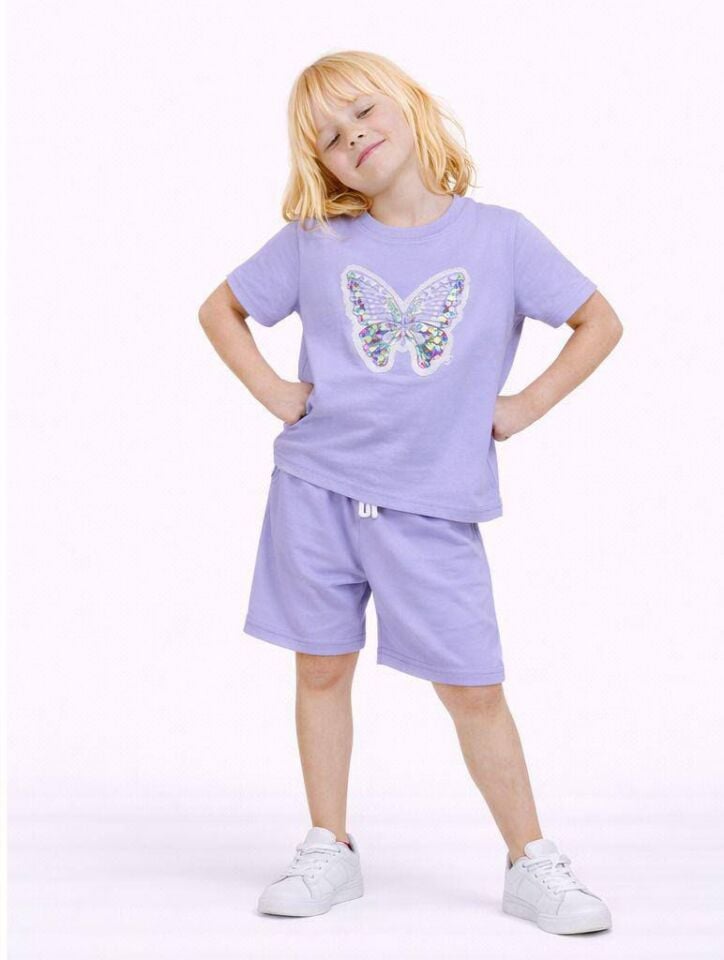 Lila Şortlu Takım