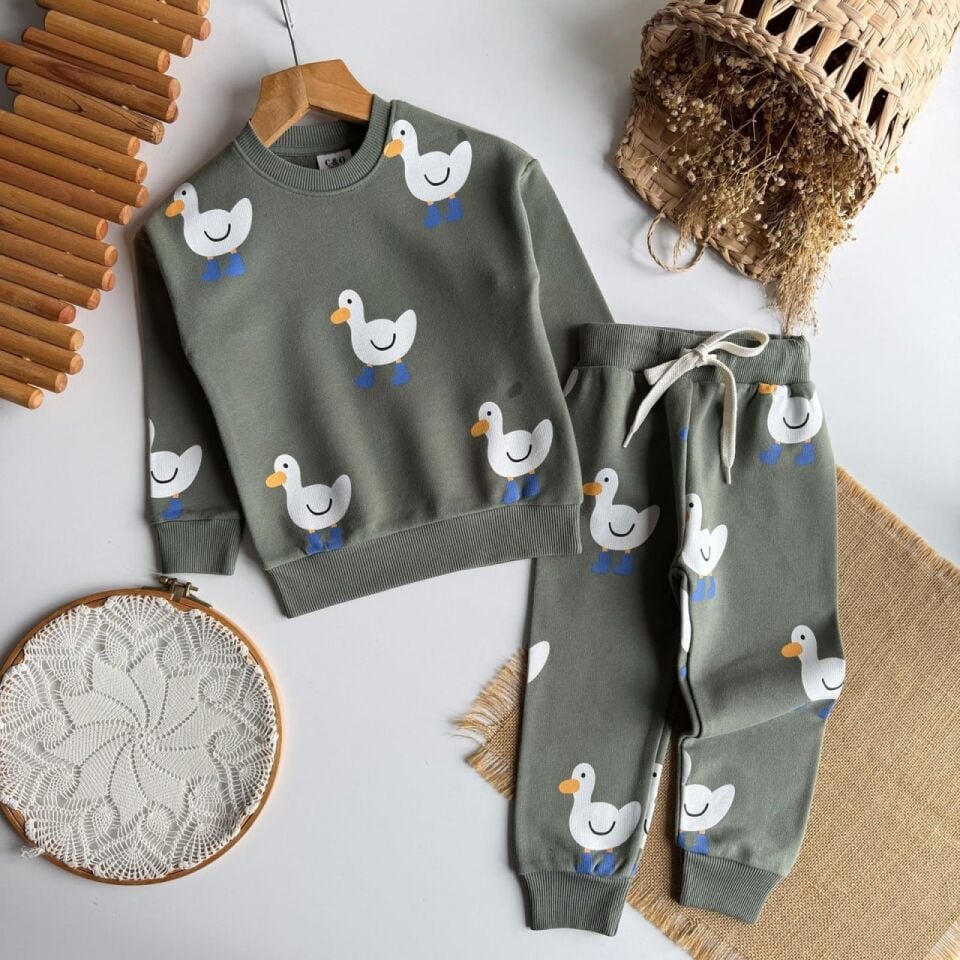 3 İplik Fırçalı Kumaş Duck Takım