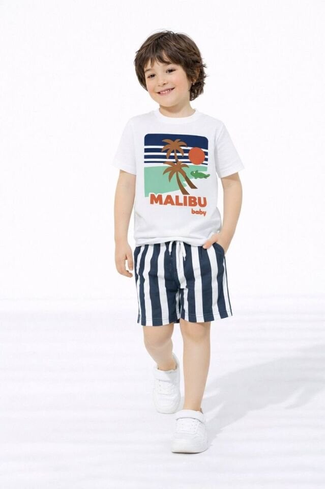 Malibu antrasit şortlu takım