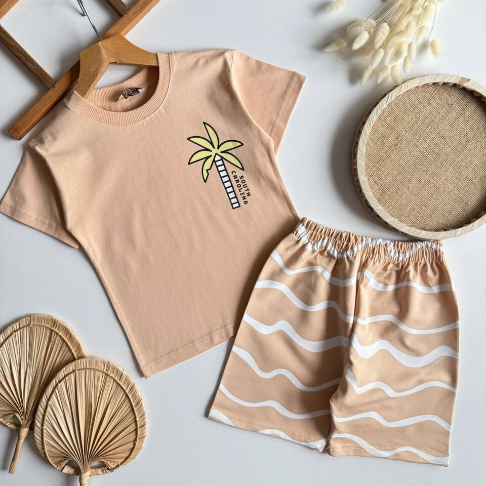 Palmiye Şortlu Takım