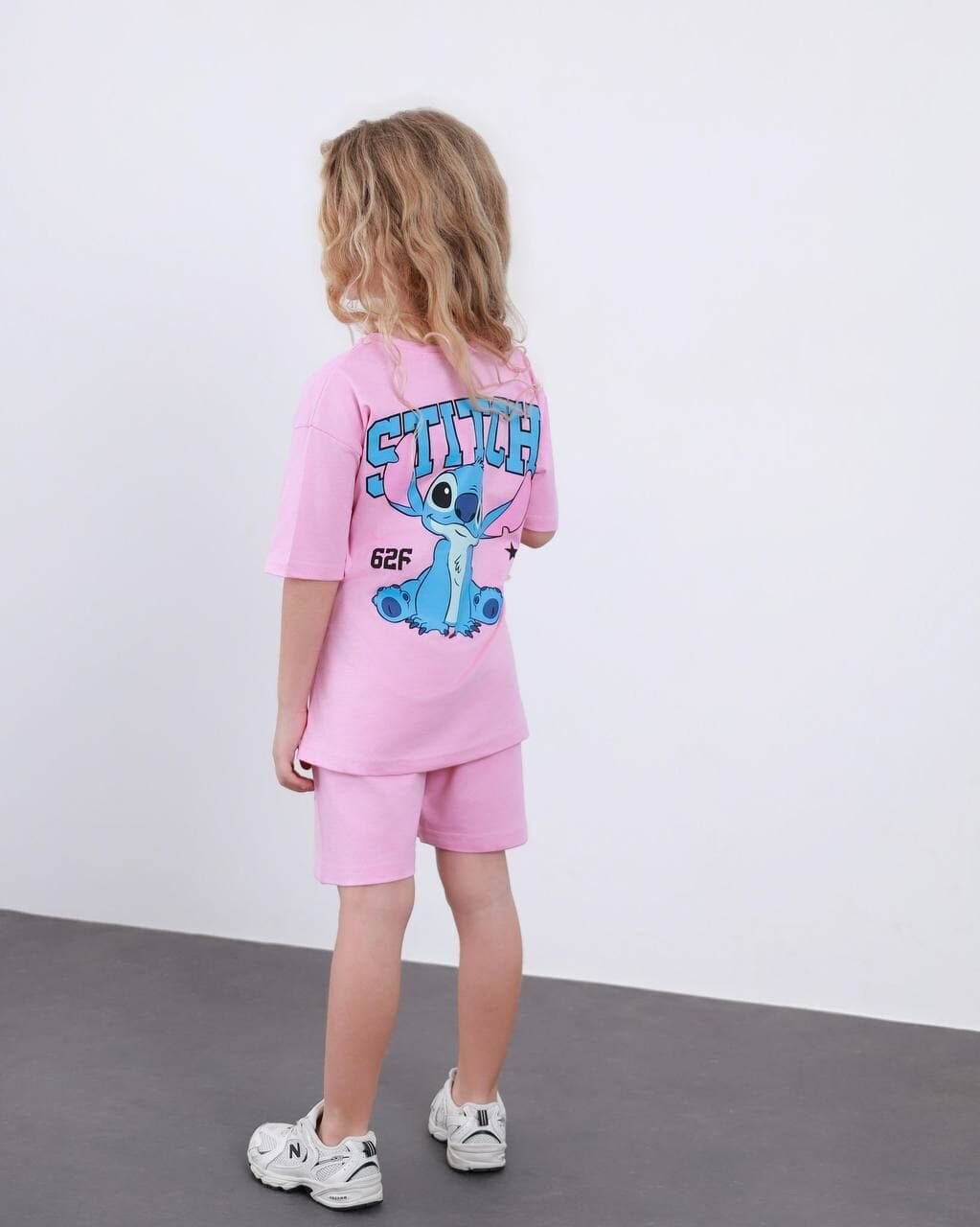 Stick açık pembe şortlu takım