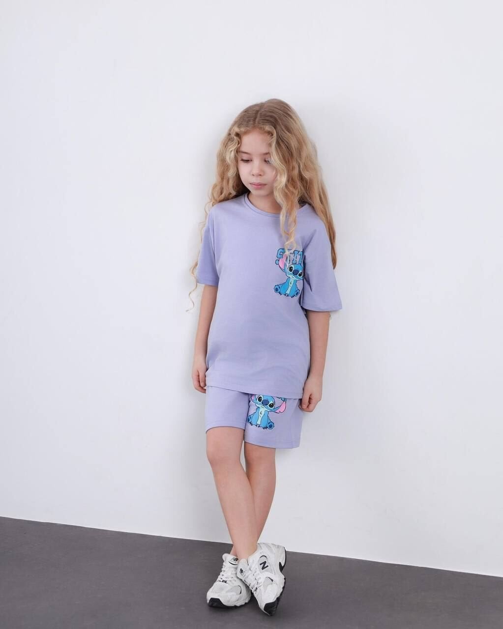 Stick lila şortlu takım