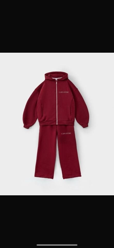 Kapüşonlu Fermuarlı Takım