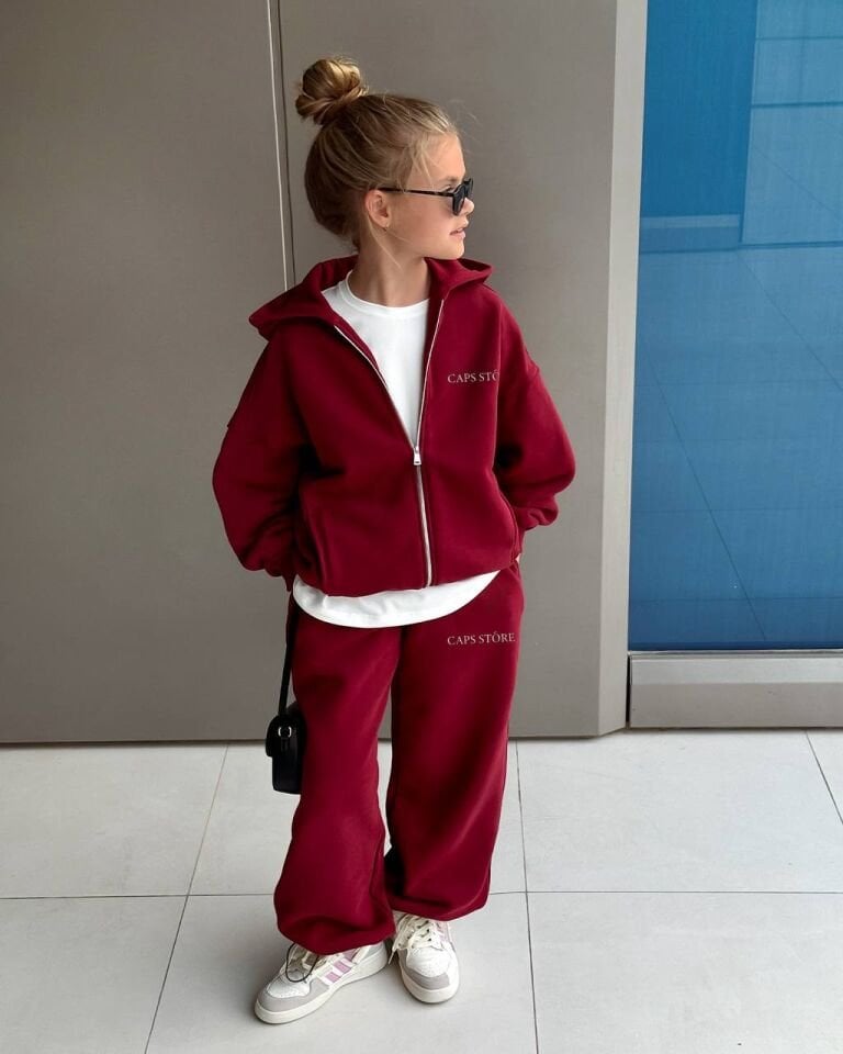 Kapüşonlu Fermuarlı Takım