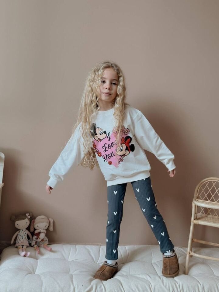 2 ip Minnie beyaz takım