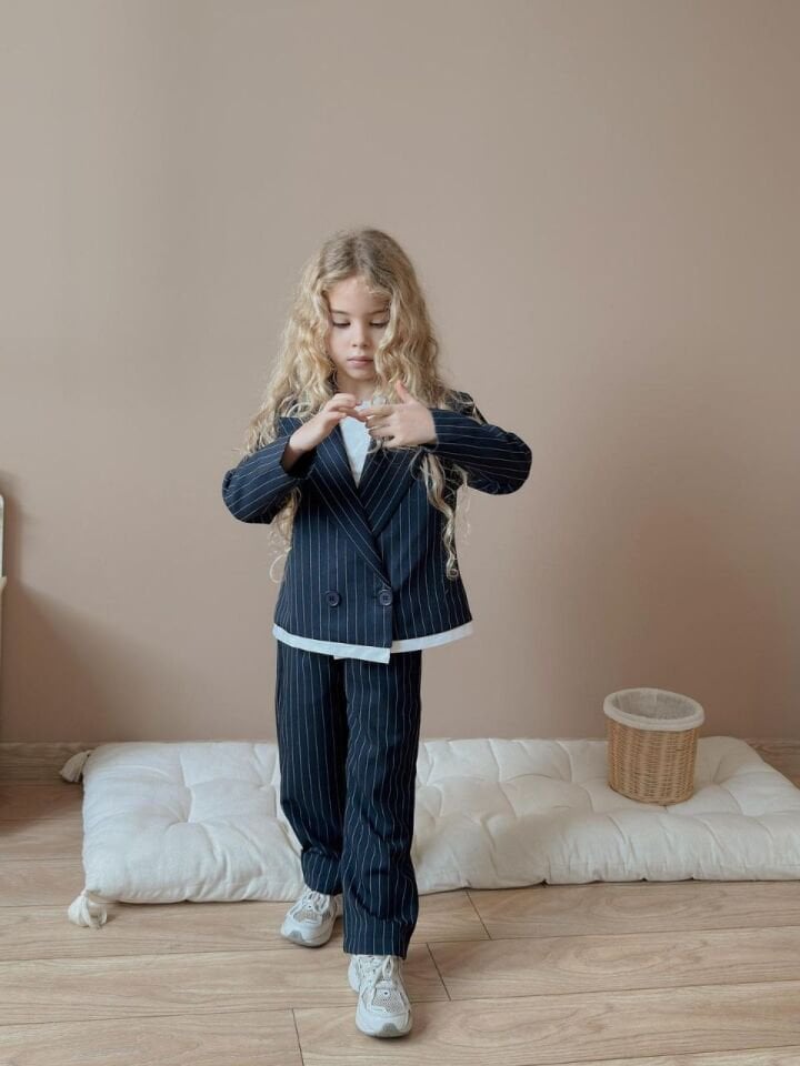 Unısex Çizgili Takım( Lacivert)