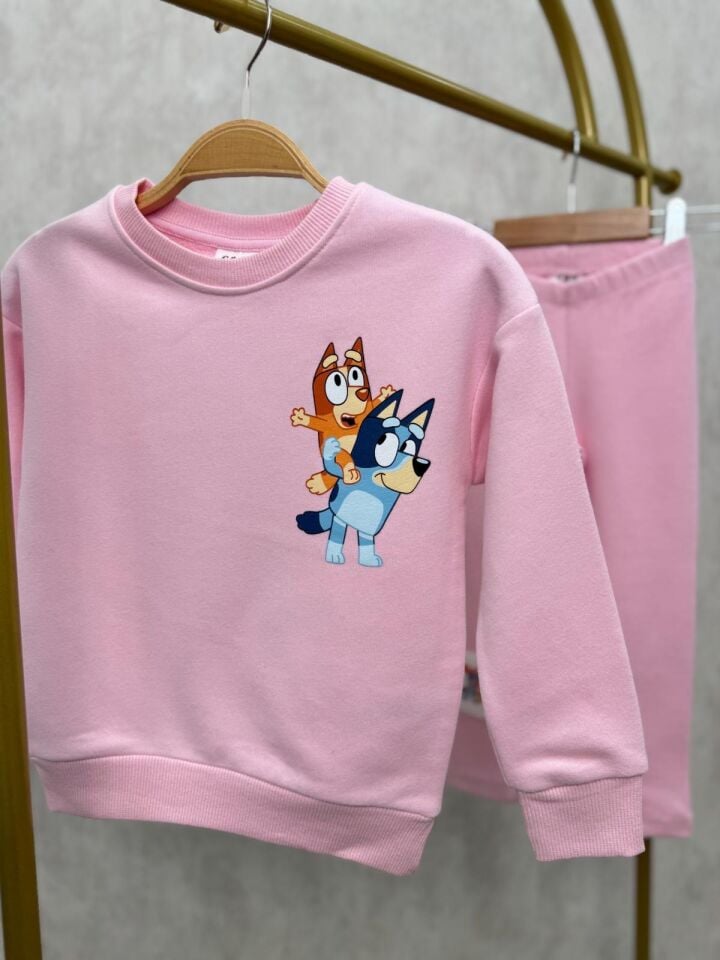 3 İplik Fırçalı Kumaş Bluey Takım