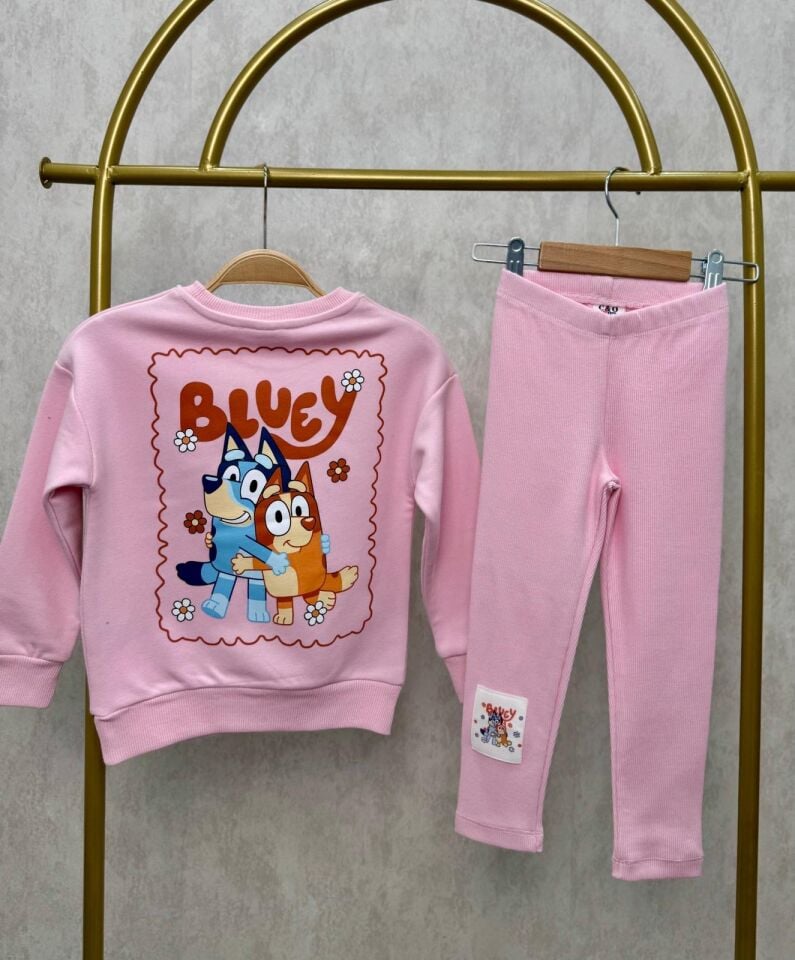 3 İplik Fırçalı Kumaş Bluey Takım