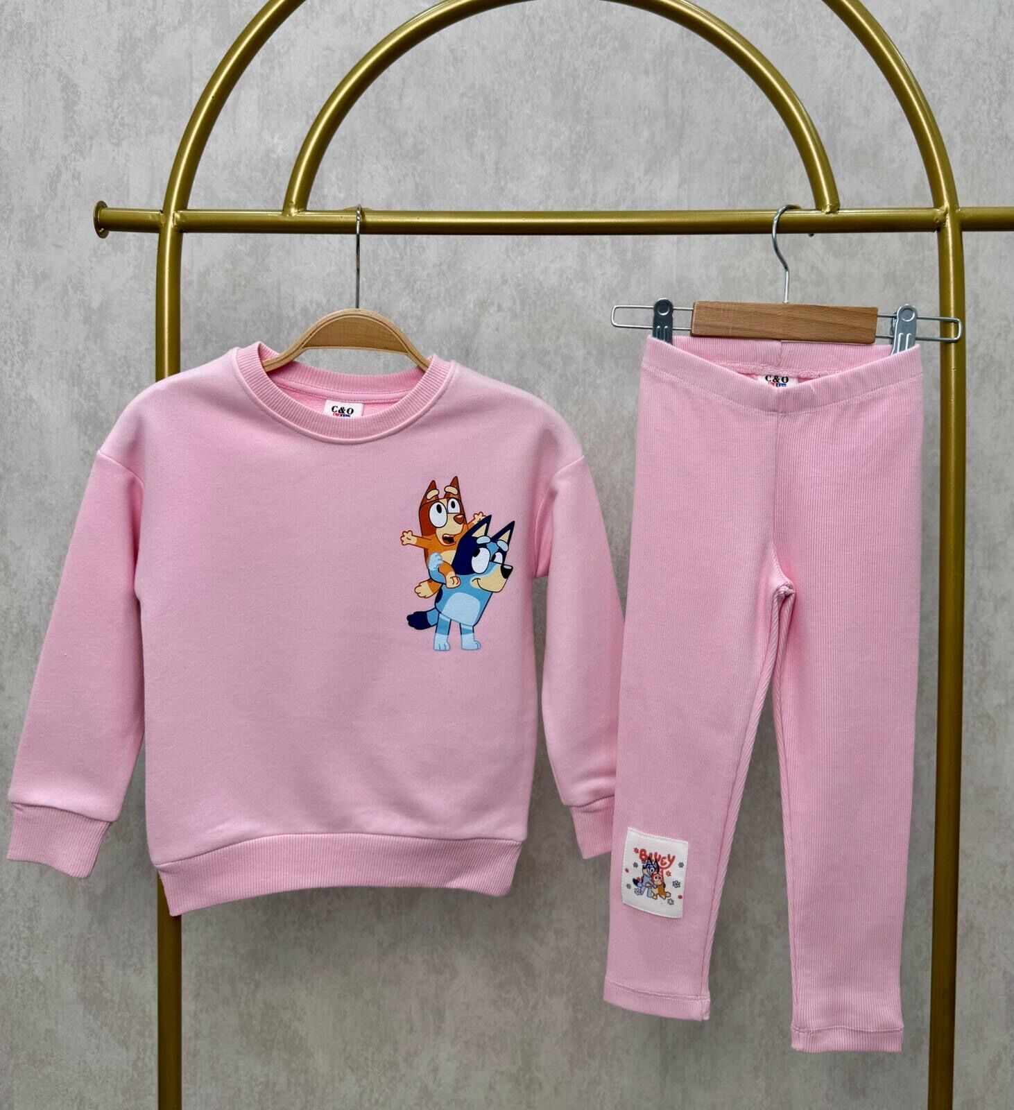 3 İplik Fırçalı Kumaş Bluey Takım