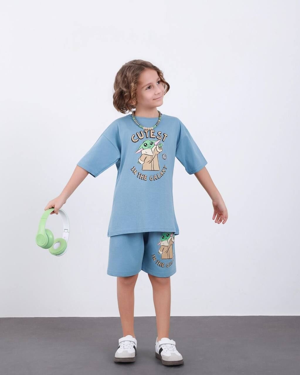 Cuties mavi şortlu takım