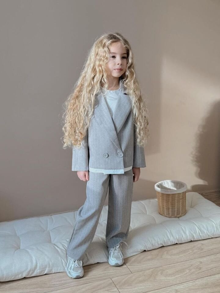 Unısex Çizgili Takım( Gri)