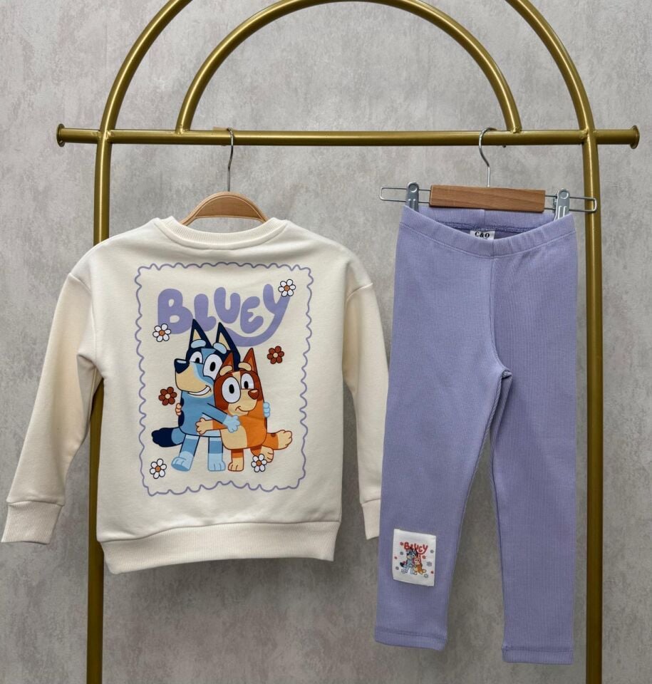 3 İplik Fırçalı Kumaş Bluey Takım