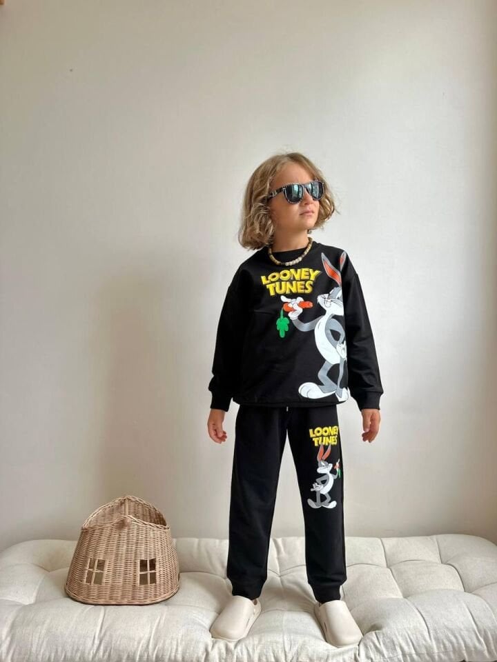2 ip loney tunes takım (Siyah)