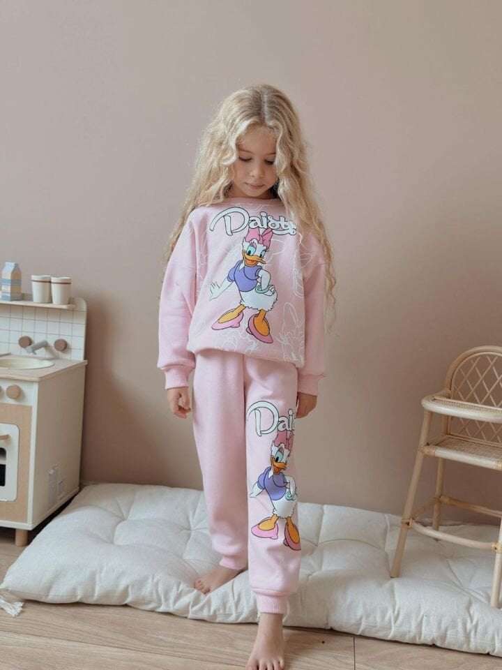 3 İplik Şardonlu Daisy Takım (Pembe)