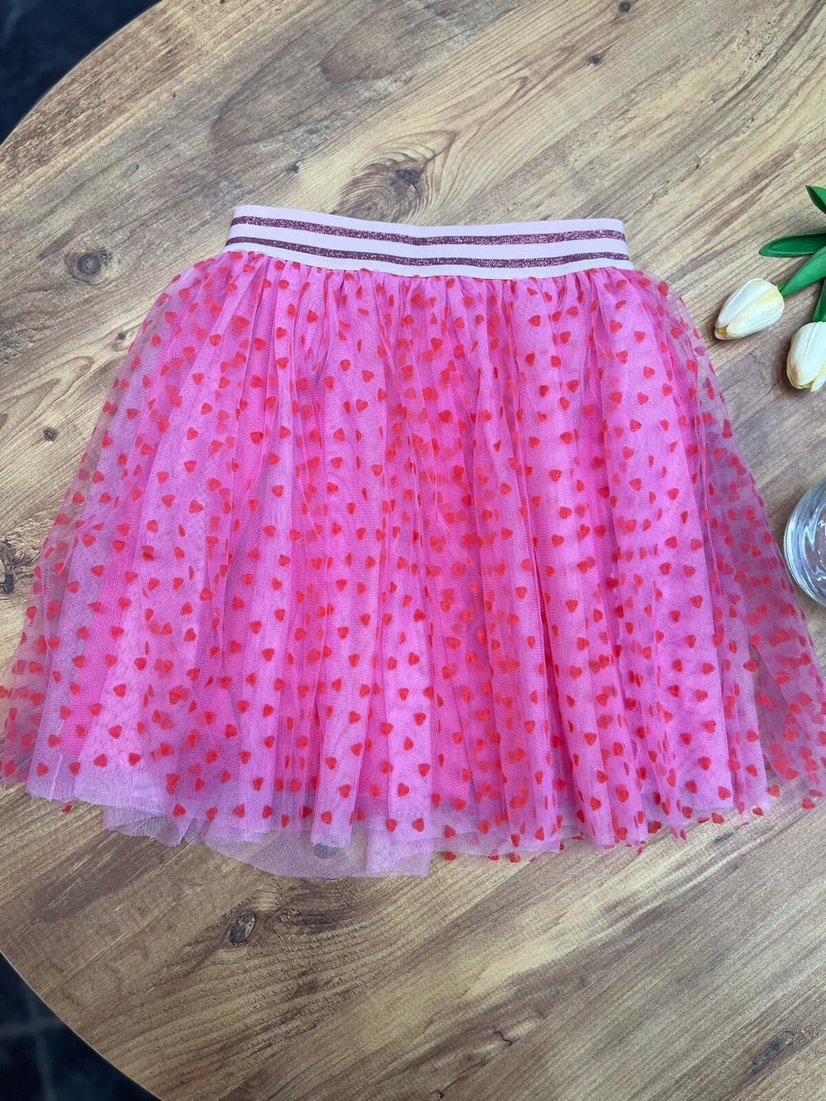 Pembe İçi şortlu Astarlı Tütü Etek