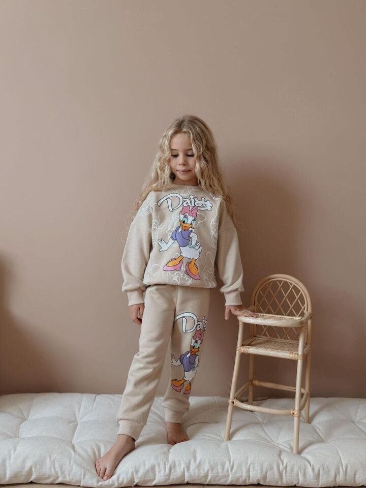 3 İplik Şardonlu Daisy Takım (Kahve)