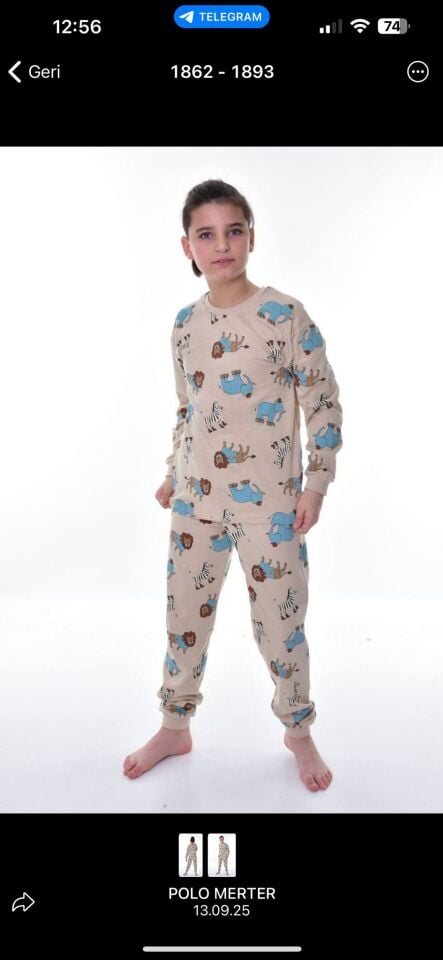 Desenli Pijama Takım