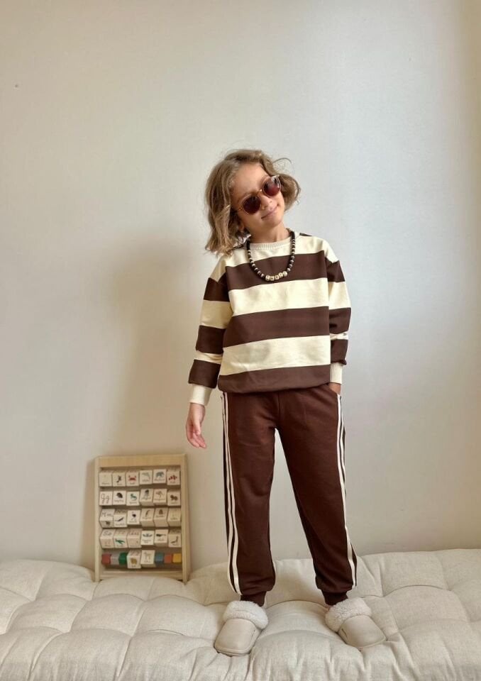 2 İplik Çizgili Takım