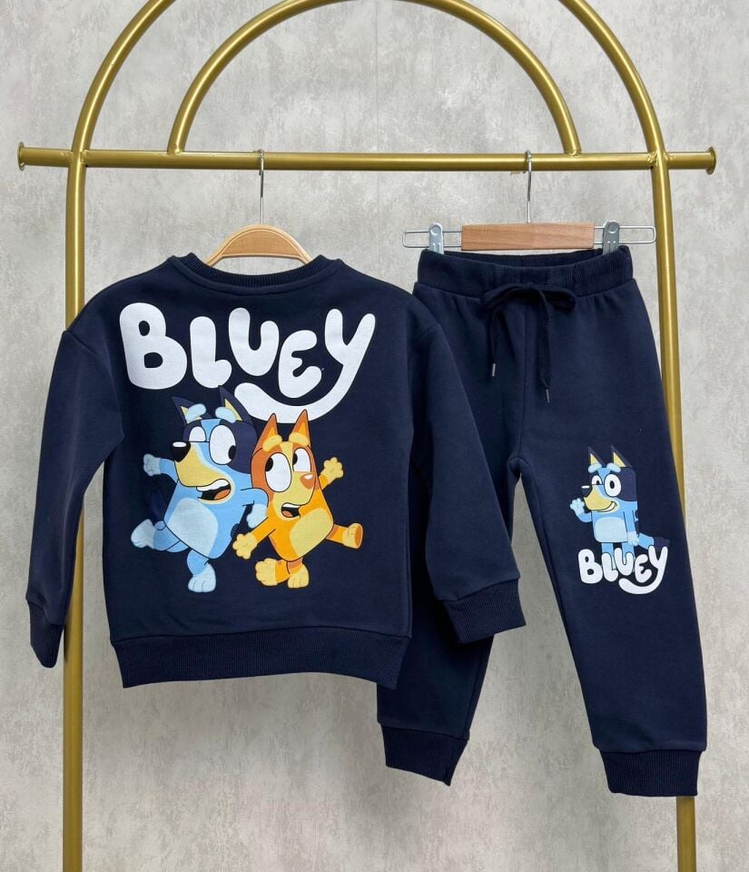 3 İplik Fırçalı Kumaş Bluey Takım